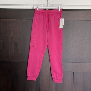 Z by Zella Girl Soft Joggers Sweatpants Vintage Wash Pink Beetroot Medium 8/10